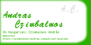 andras czimbalmos business card