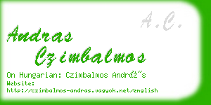 andras czimbalmos business card